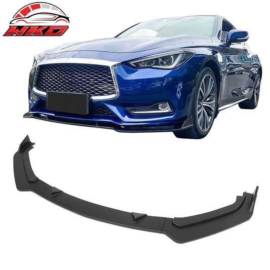 Wholesale 17-22 INFINITI Q60 V2 JDM Front Bumper Lip Chin Splitter PP Matte Black - Wikond Auto