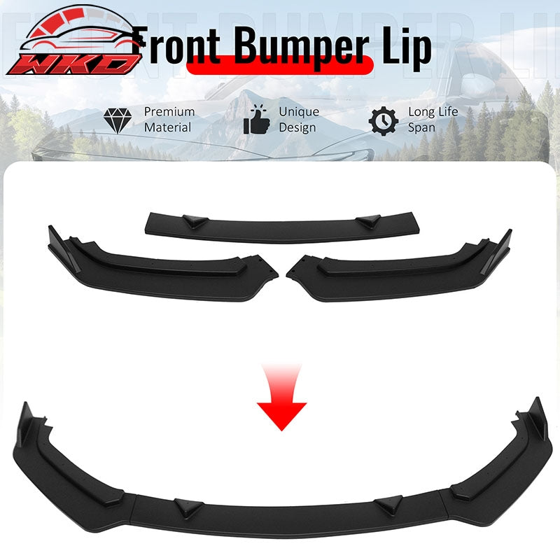 Wholesale 17-22 INFINITI Q60 V2 JDM Front Bumper Lip Chin Splitter PP Matte Black - Wikond Auto