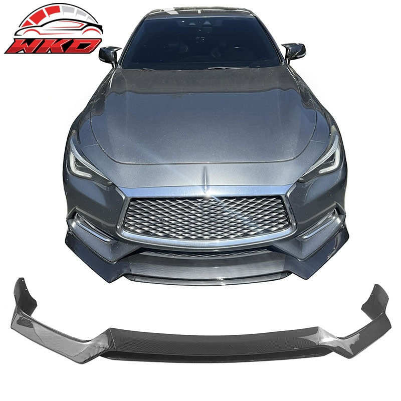 Wholesale 17-22 INFINITI Q60 V37 RS JDM Style Front Bumper Lip Carbon Fiber Print 3PC