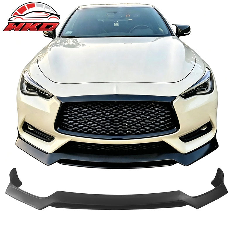 Wholesale 17-22 INFINITI Q60 V37 RS JDM Style Front Bumper Lip Chin Matte Black 3PCS
