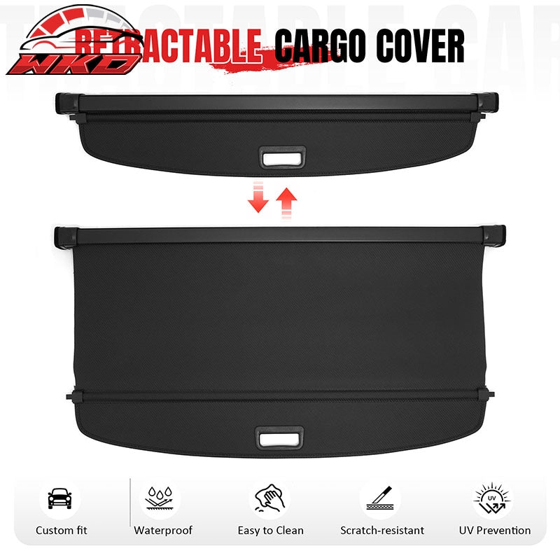 Fits 22-25 INFINITI QX55 Carbon Fiber Texture Cargo Cover + Backrest + Trunk Mat
