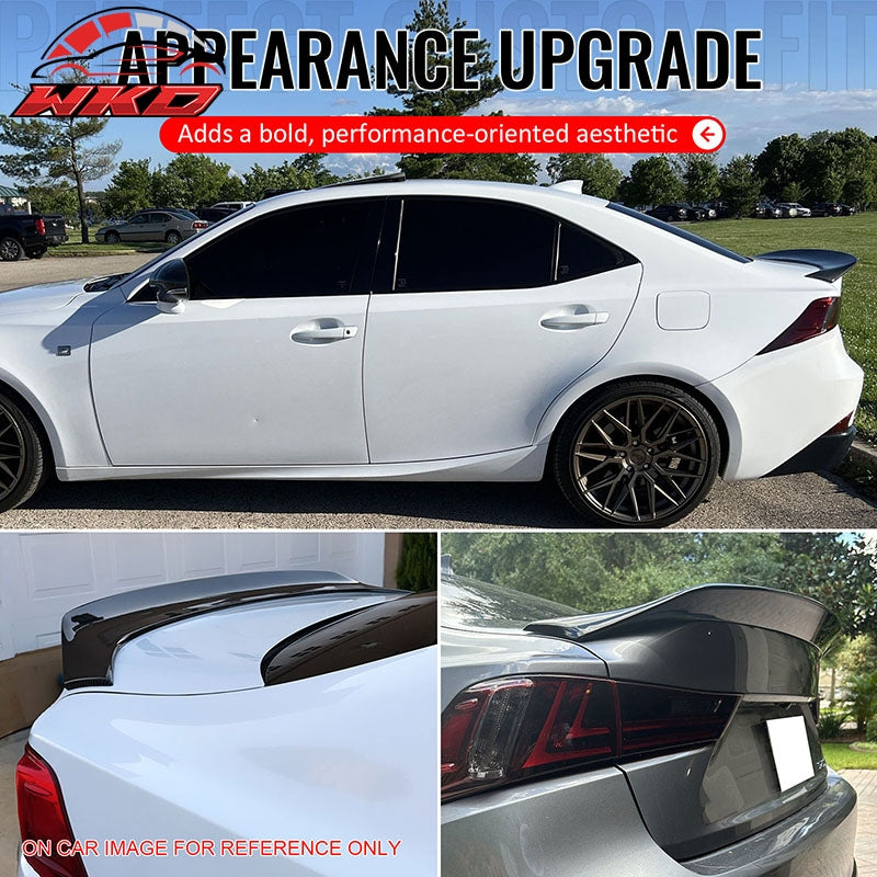 Fits 14-20 IS200t IS250 IS300 IS350 4DR Trunk Spoiler Matte Black AR Style ABS