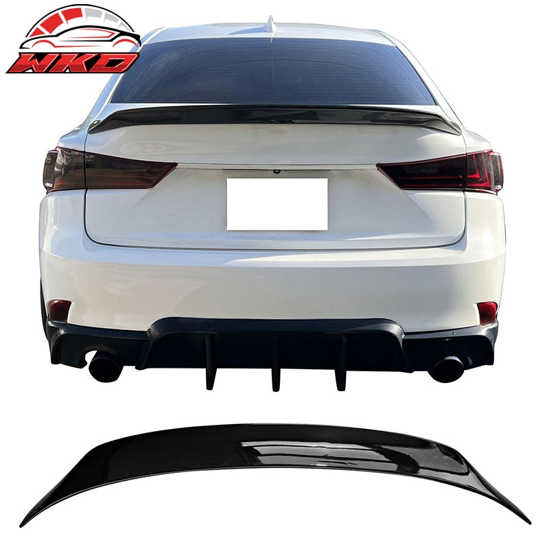 Wholesale 14-20 IS200t IS250 IS300 IS350 4DR Trunk Spoiler Gloss Black AR Style ABS