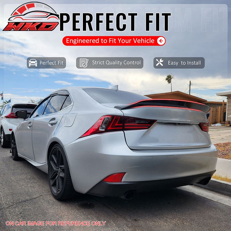 Fits 14-20 IS200t IS250 IS300 IS350 4DR Trunk Spoiler Gloss Black AR Style ABS