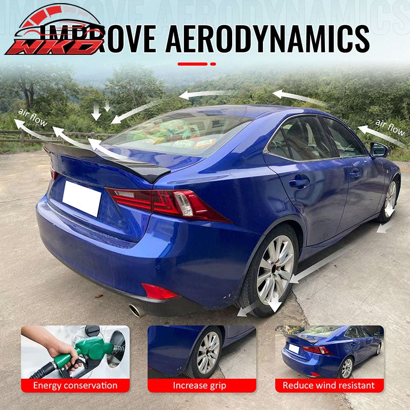 Wholesale 14-20 IS200t IS250 IS350 4DR Trunk Spoiler Carbon Fiber Print R Style ABS - Wikond Auto