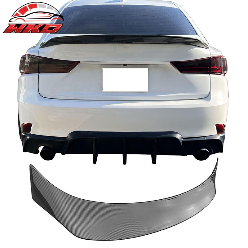 Wholesale 14-20 IS200t IS250 IS350 4DR Trunk Spoiler Carbon Fiber Print AR Style ABS