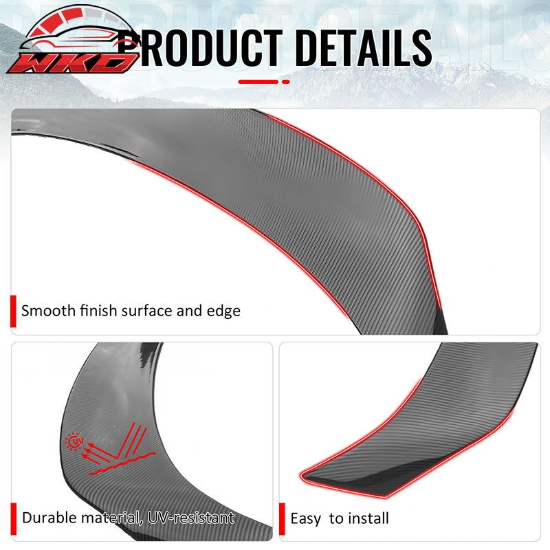 Fits 14-20 IS200t IS250 IS350 4DR Trunk Spoiler Carbon Fiber Print AR Style ABS
