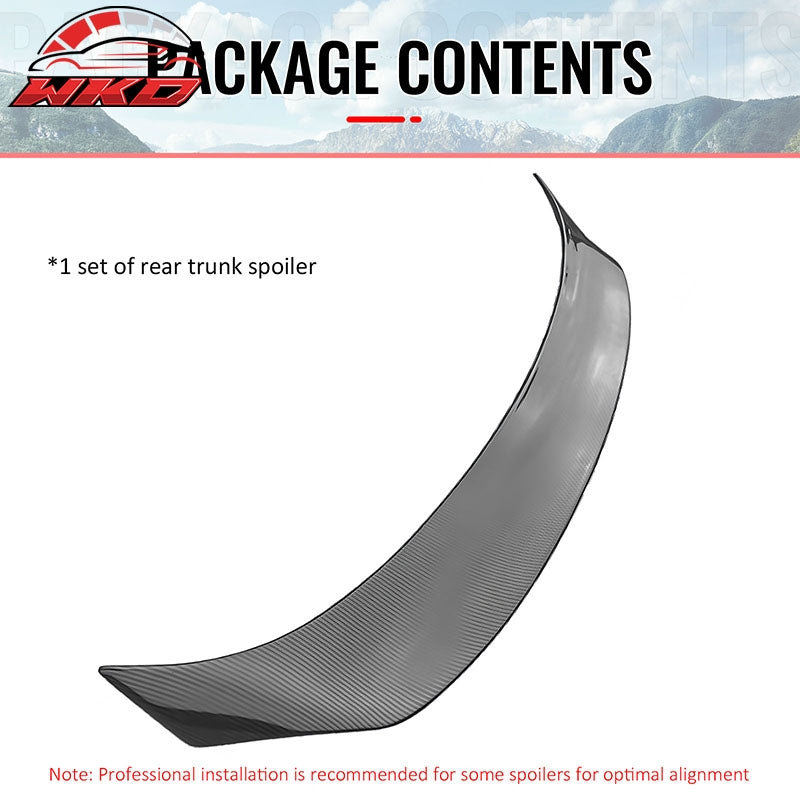 Fits 14-20 IS200t IS250 IS350 4DR Trunk Spoiler Carbon Fiber Print AR Style ABS