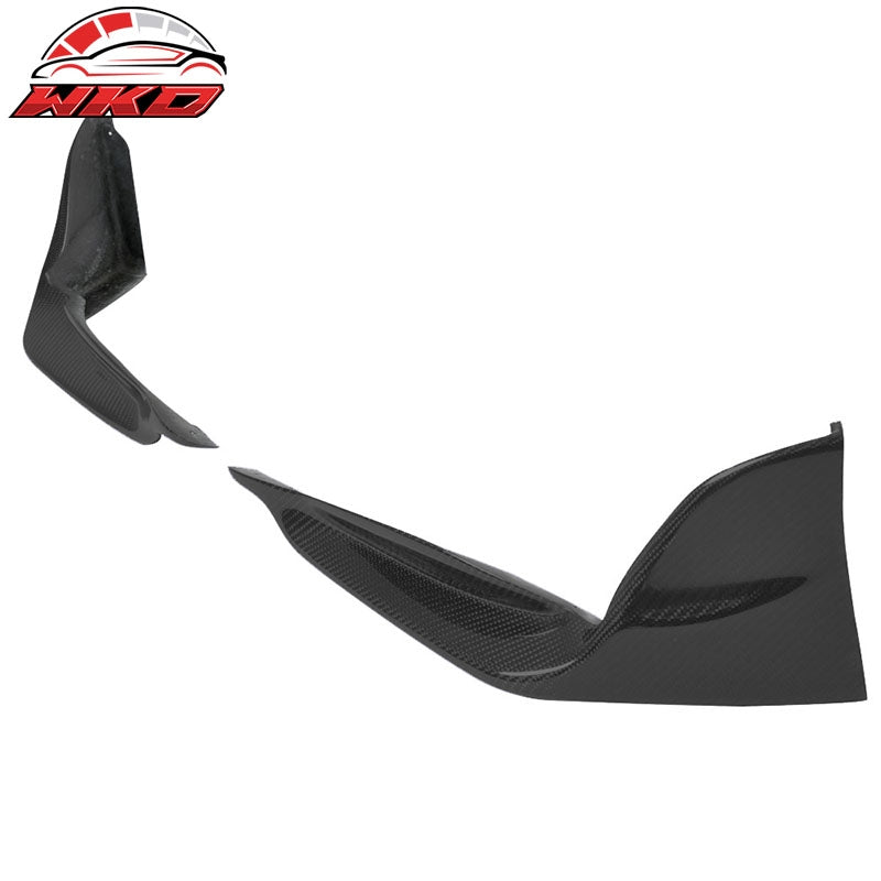 Fits 14-16 IS250 IS350 F Sport TRD Matte Carbon Fiber Front Bumper Lip Splitters