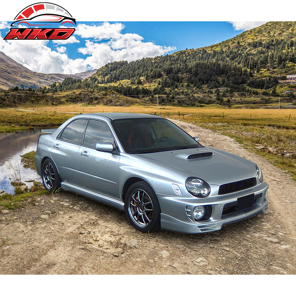 Fits 02-03 Subaru Impreza WRX STI V2 Sedan Front Bumper Lip Spoiler Unpainted PU