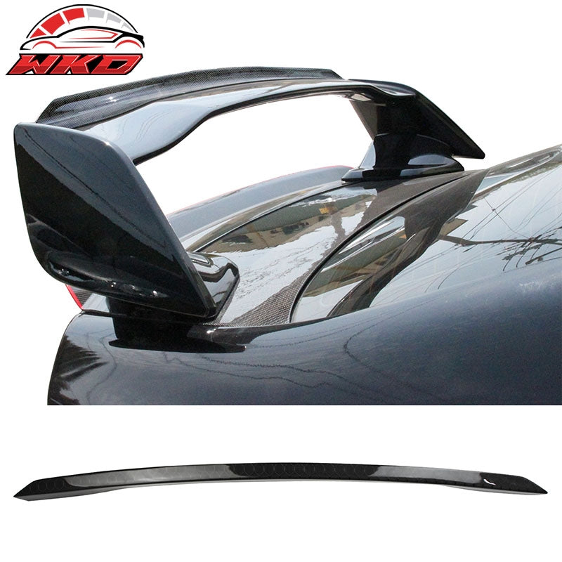 Fits 08-21 Impreza WRX STI 4th Trunk Spoiler Gurney Flap Honeycomb Carbon Fiber