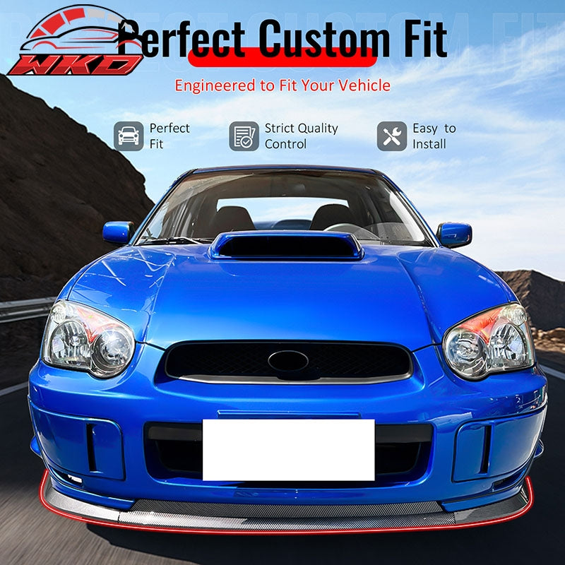 Wholesale 04-05 Impreza WRX STI Front Bumper Lip Chin Splitter PP Carbon Fiber Print - Wikond Auto