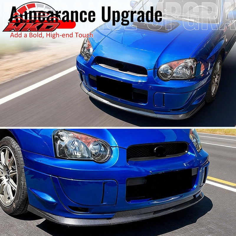 Wholesale 04-05 Impreza WRX STI Front Bumper Lip Chin Splitter PP Carbon Fiber Print - Wikond Auto