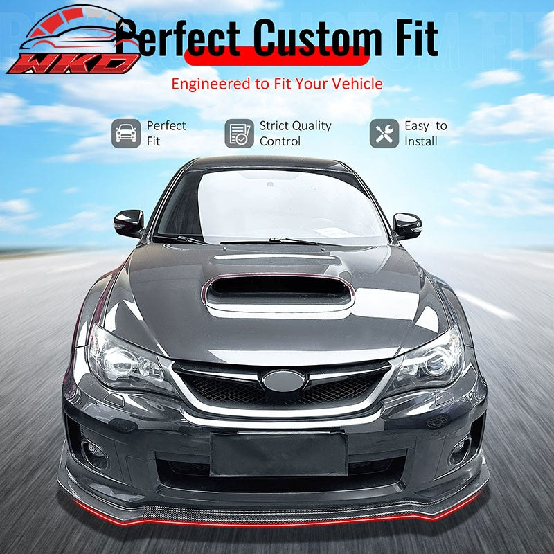 Fits 11-14 Impreza WRX STI Front Bumper Lip Chin Splitter PP Carbon Fiber Print