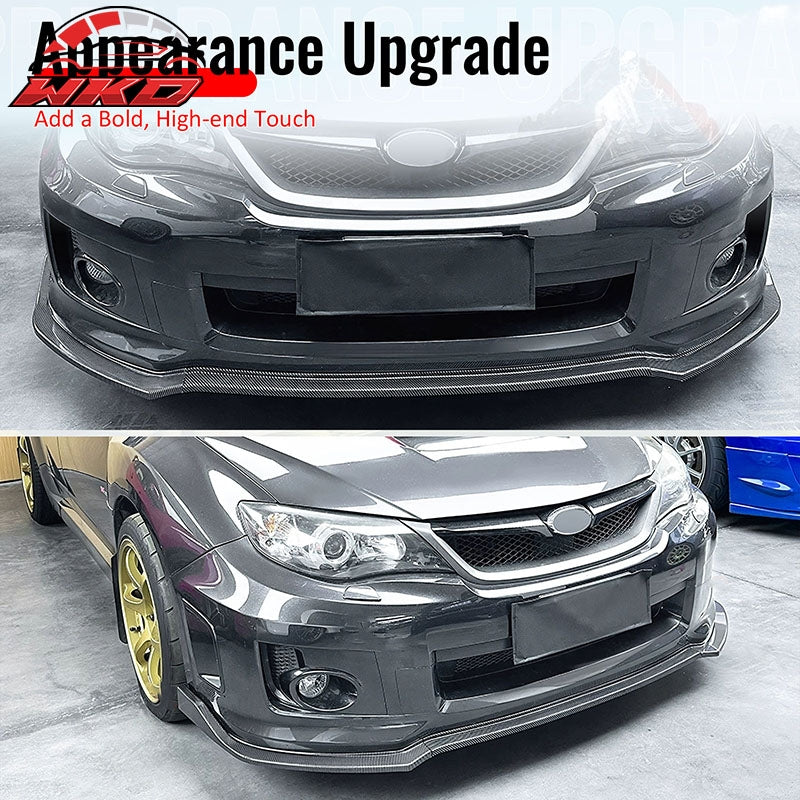 Fits 11-14 Impreza WRX STI Front Bumper Lip Chin Splitter PP Carbon Fiber Print
