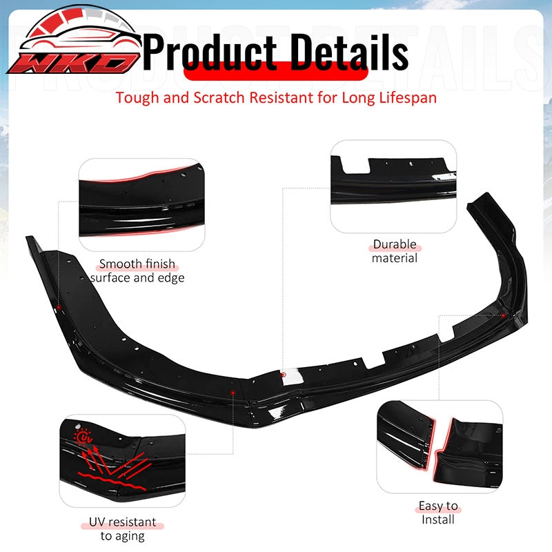 Wholesale 11-14 Impreza WRX STI IKON Front Bumper Lip Chin Spoiler Gloss Black PP - Wikond Auto