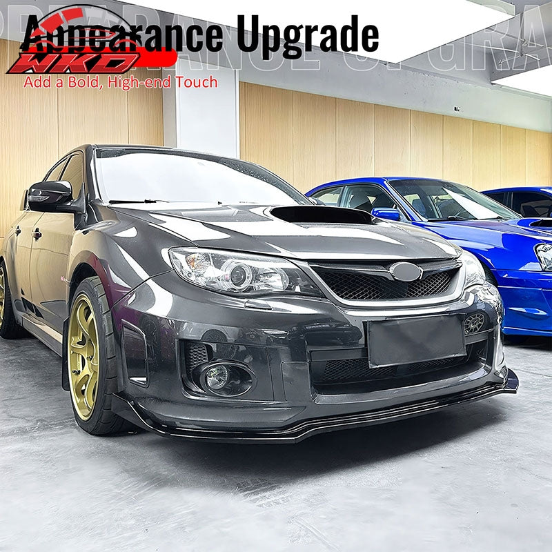 Fits 11-14 Impreza WRX STI IKON Front Bumper Lip Chin Splitter PP Gloss Black