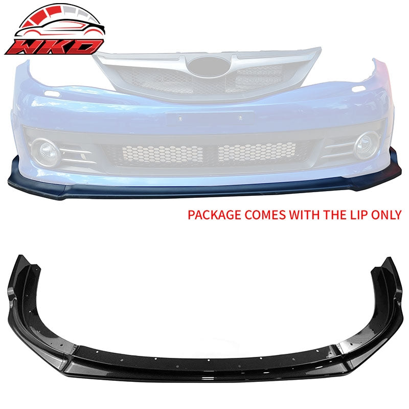 Fits 08-10 Impreza WRX STI IKON Front Bumper Lip Chin Spoiler Carbon Fiber Print