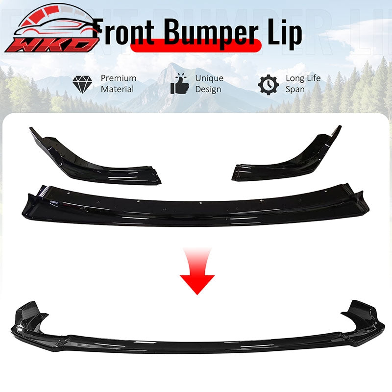 Wholesale 08-10 Impreza WRX STI IKON Front Bumper Lip Chin Spoiler Gloss Black PP - Wikond Auto