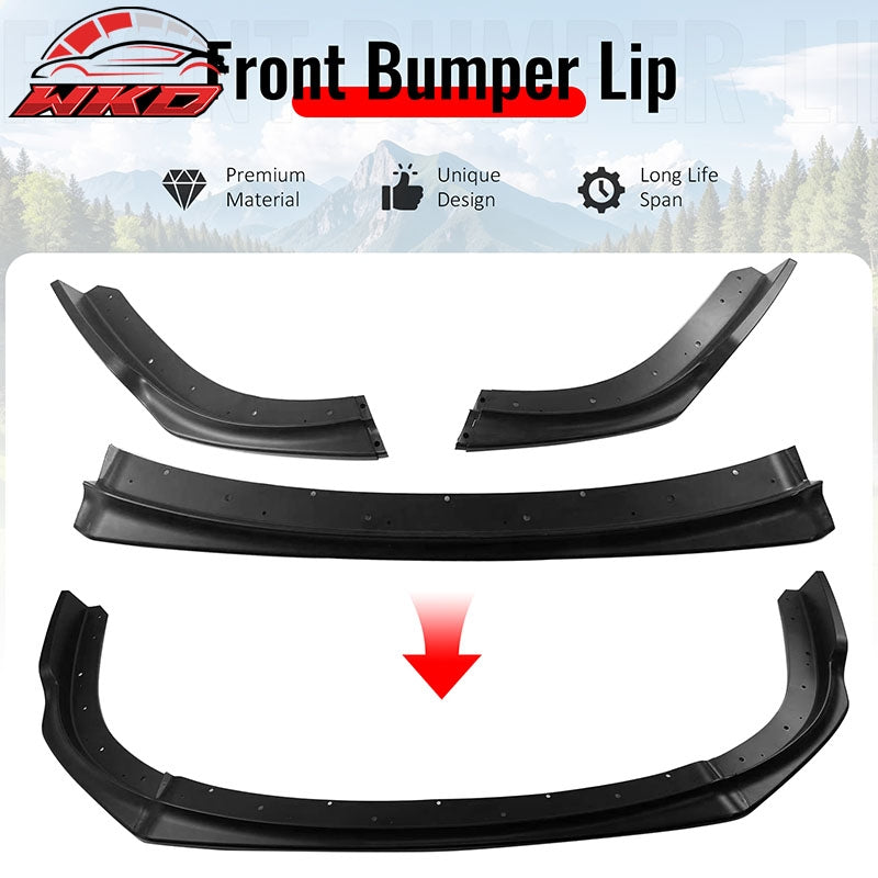 Wholesale 08-10 Impreza WRX STI IKON Front Bumper Lip Chin Spoiler Matte Black PP - Wikond Auto
