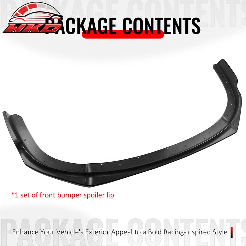 Wholesale 08-10 Impreza WRX STI IKON Front Bumper Lip Chin Spoiler Matte Black PP - Wikond Auto