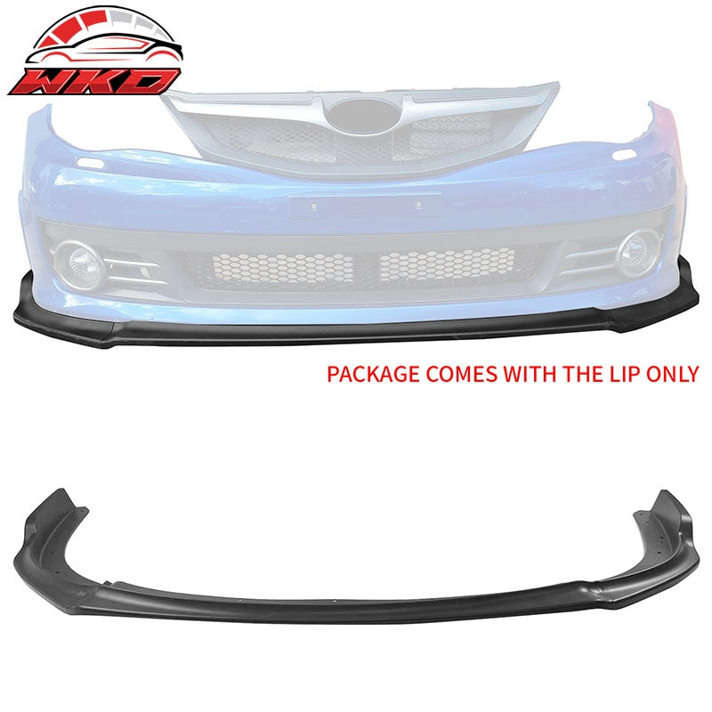 Wholesale 08-10 Impreza WRX STI IKON Front Bumper Lip Chin Spoiler Matte Black PP - Wikond Auto