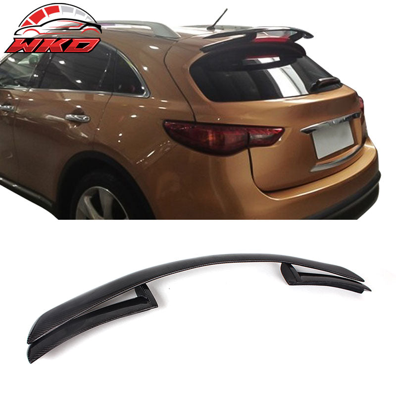 Fits 09-12 Infiniti FX35 FX50 VE Style Rear Roof Spoiler Wing Matte Carbon Fiber