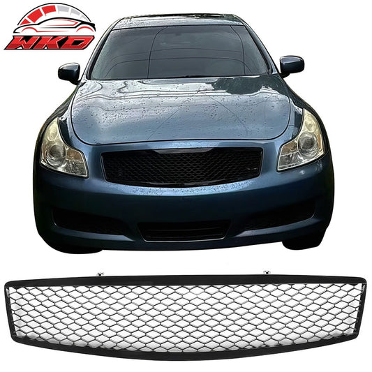 Wholesale 07-08 Infiniti G35& 09 G37 4Dr Honeycomb Style Upper Grille Gloss Black ABS - Wikond Auto