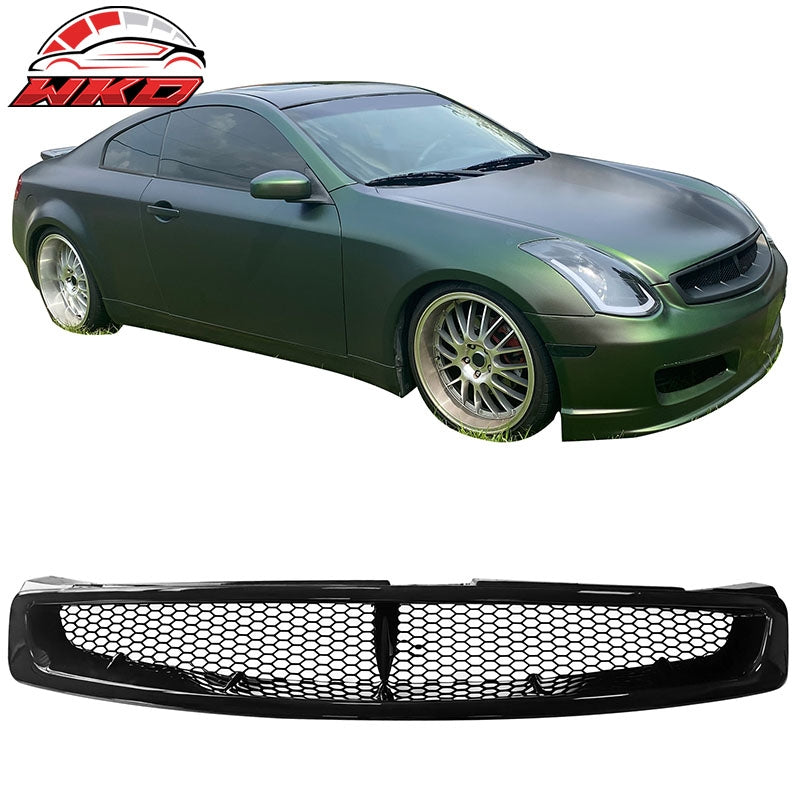 Wholesale For 03-07 Infiniti G35 Coupe JDM Style Front Bumper Upper Grille Gloss Black ABS