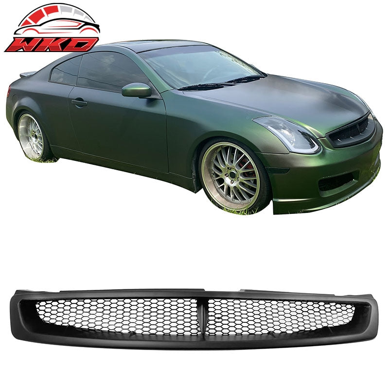 Wholesale For 03-07 Infiniti G35 Coupe JDM Style Front Bumper Upper Grille Matte Black ABS