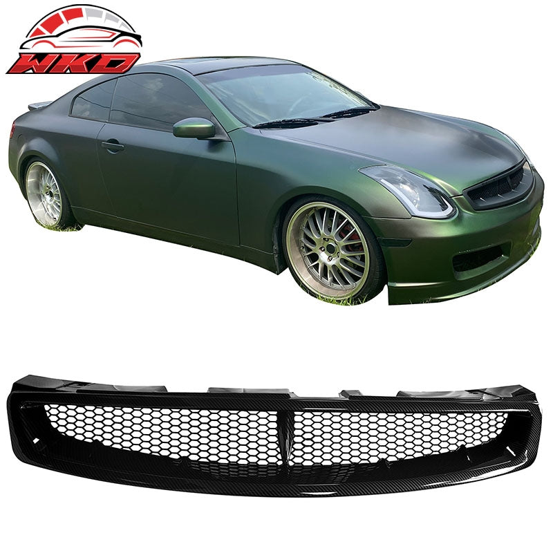 Wholesale 03-07 Infiniti G35 Coupe JDM Style Front Upper Grille Carbon Fiber Look ABS
