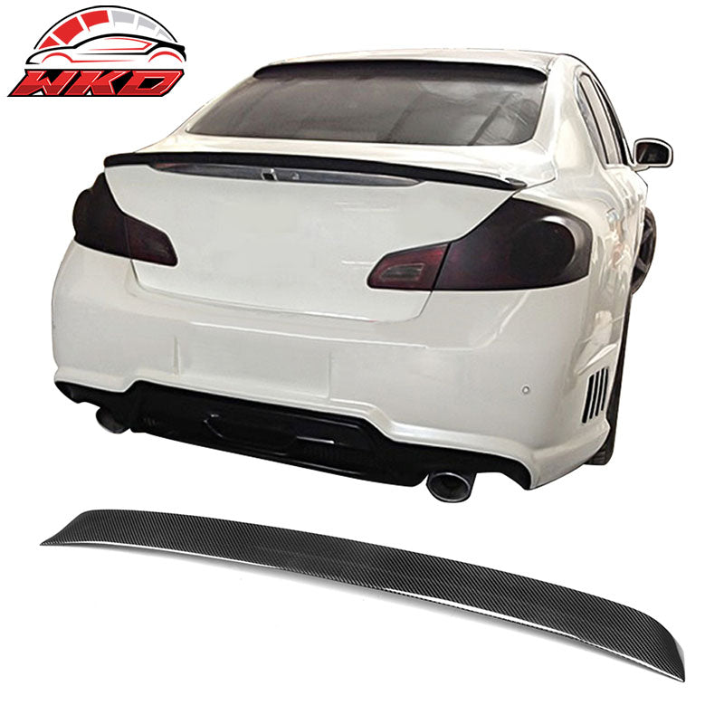 Fits 07-15 Infiniti G35 G25 G37 Q40 Sedan VIP Style Roof Spoiler Carbon Fiber CF