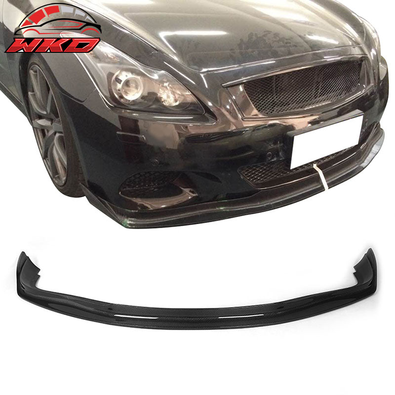 Fits 08-14 Infiniti G37 2DR Coupe JC Style Matte Carbon Fiber Front Bumper Lip