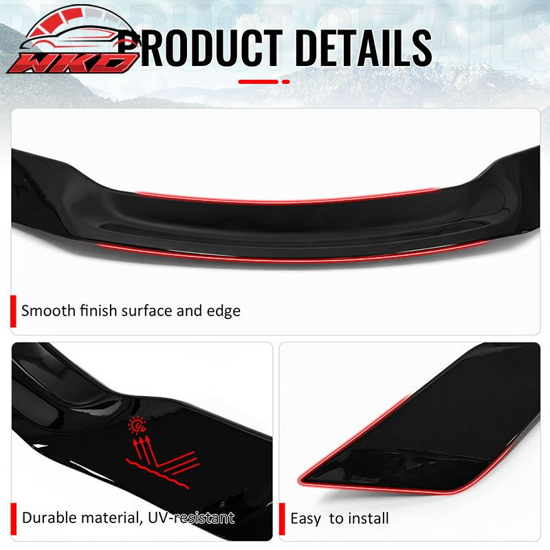 Fits 09-15 Infiniti G37 G25 Q40 4DR Trunk Spoiler Wing Gloss Black R Style ABS