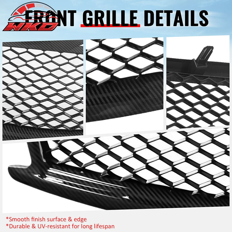 Fits 10-15 Infiniti G37 G25 Q40 Sedan Honeycomb Style Grille Carbon Fiber Print