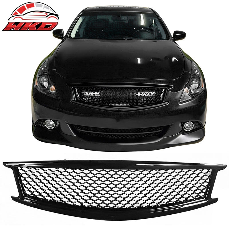 Wholesale 10-15 Infiniti G37 G25 Q40 Sedan Honeycomb Style Upper Grille Gloss Black