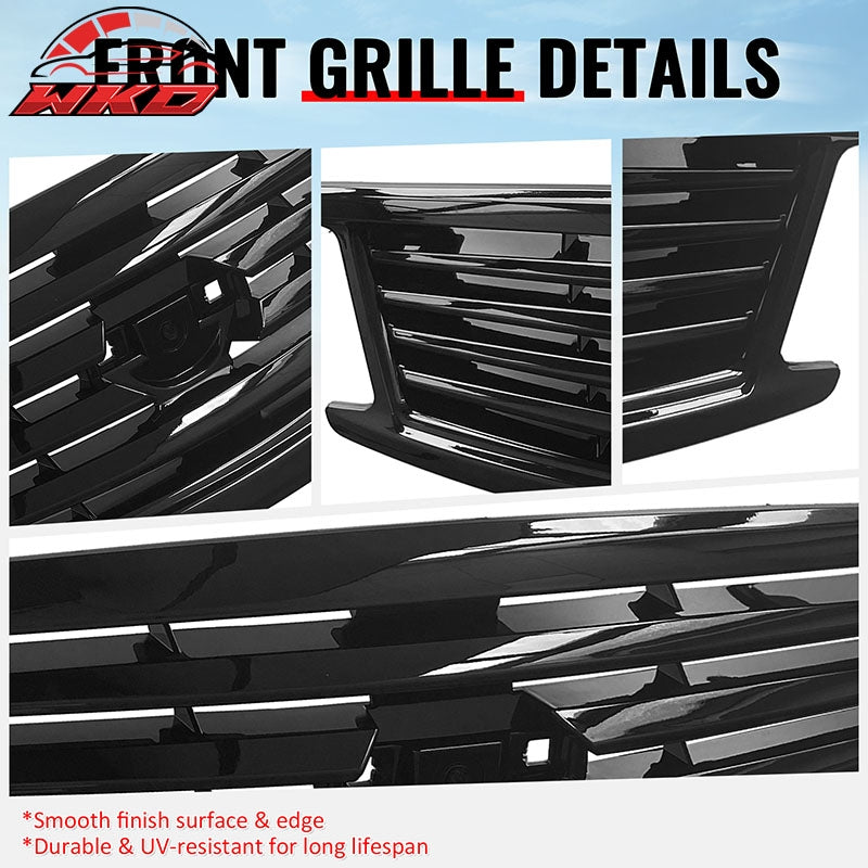 Fits 10-15 Infiniti G37 G25 Q40 Sedan OE Style Front Upper Grille Gloss Black