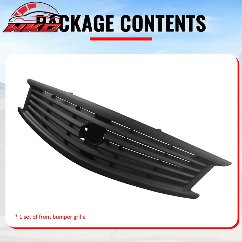Fits 10-15 Infiniti G37 G25 Q40 Sedan OE Style Front Upper Grille Matte Black
