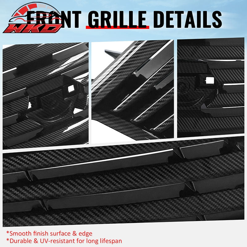 Fits 10-15 Infiniti G37 G25 Q40 Sedan OE Style Upper Grille Carbon Fiber Print
