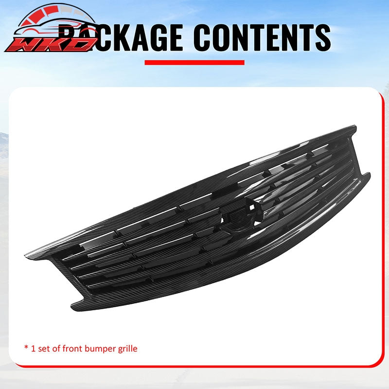 Fits 10-15 Infiniti G37 G25 Q40 Sedan OE Style Upper Grille Carbon Fiber Print
