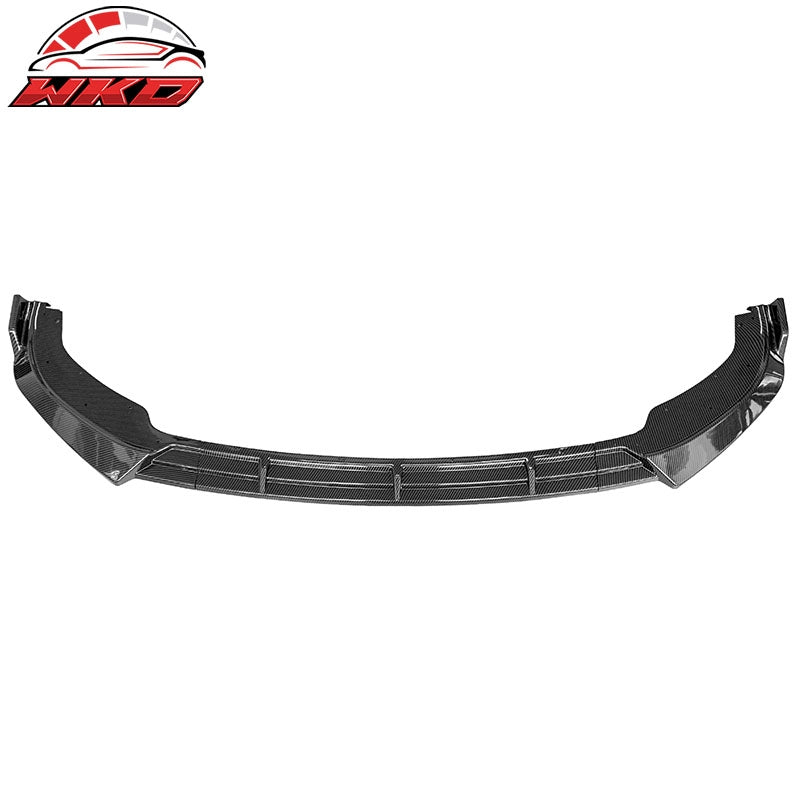 Fits 10-13 Infiniti G37 IKON Style Carbon Fiber Print Front Bumper Lip 3PCS PP