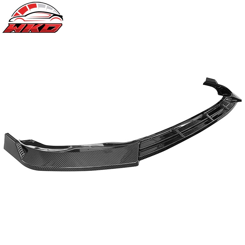 Fits 10-13 Infiniti G37 IKON Style Carbon Fiber Print Front Bumper Lip 3PCS PP