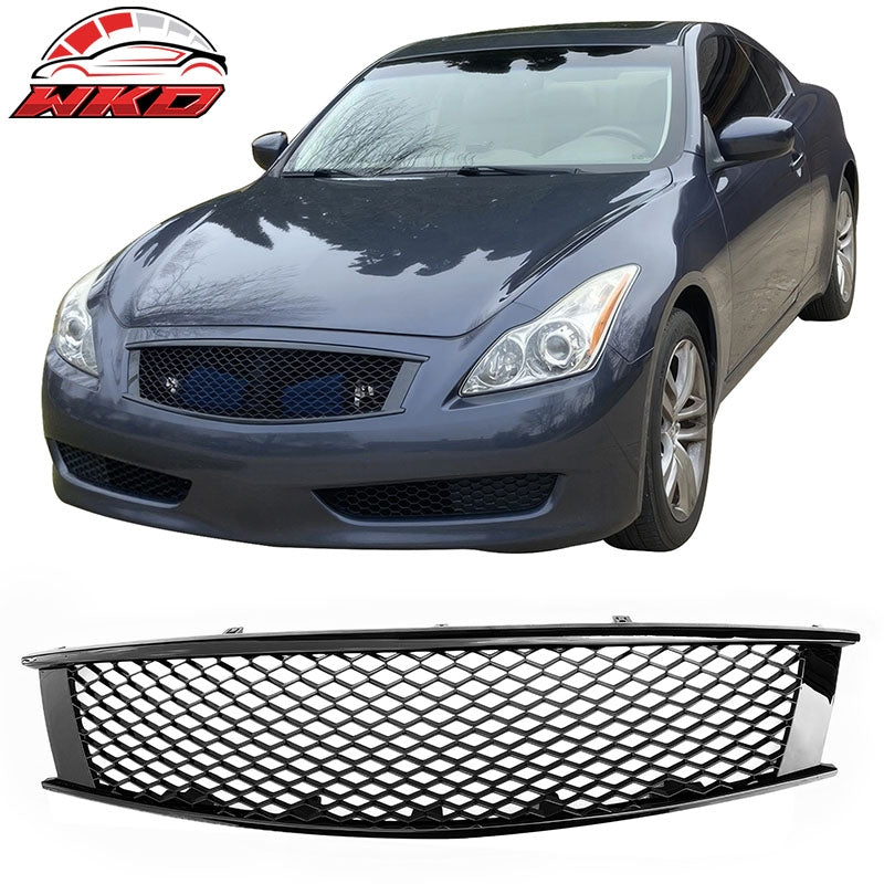 Wholesale 08-15 Infiniti G37 Q60 Coupe Honeycomb Style Upper Grille Gloss Black ABS