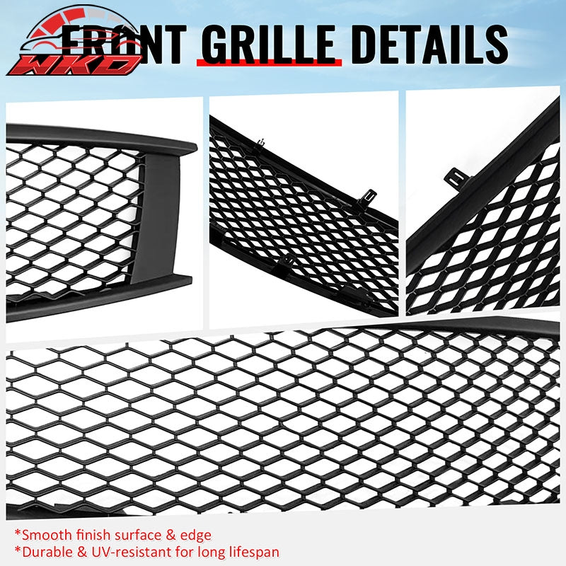 Fits 08-15 Infiniti G37 Q60 Coupe Honeycomb Style Upper Grille Matte Black ABS