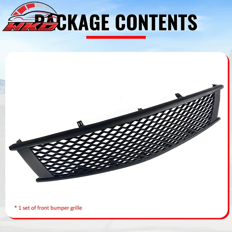 Fits 08-15 Infiniti G37 Q60 Coupe Honeycomb Style Upper Grille Matte Black ABS
