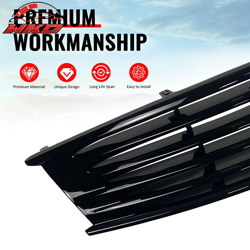 Fits 08-15 Infiniti G37 Q60 Coupe OE Style Front Upper Grille Gloss Black ABS