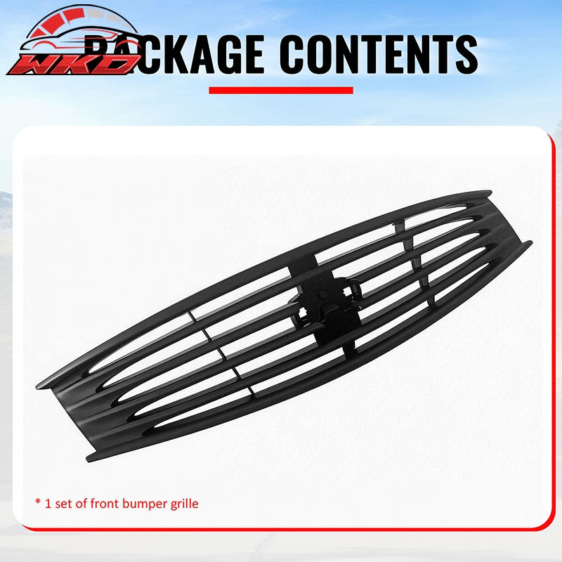 Fits 08-15 Infiniti G37 Q60 Coupe OE Style Front Upper Grille Matte Black ABS