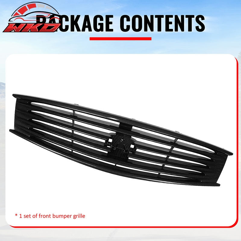Fits 08-15 Infiniti G37 Q60 Coupe OE Style Upper Grille Carbon Fiber Print ABS