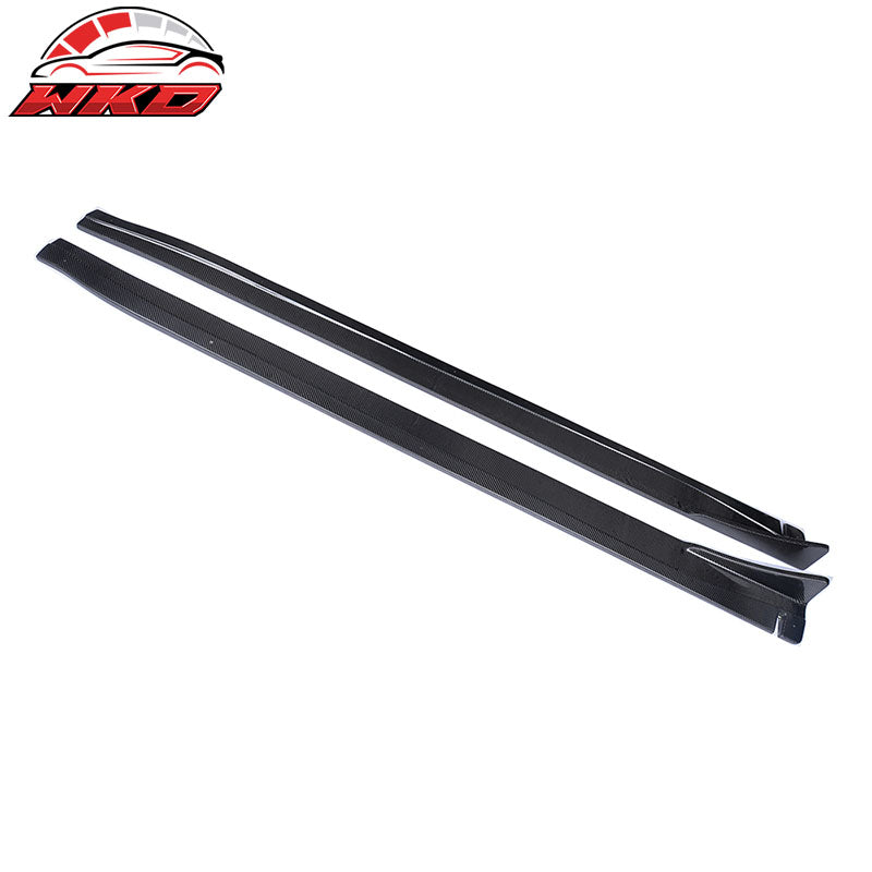 Fits 10-13 Infiniti G37 Sedan JC Style 2PCS Side Skirts Panel Matte Carbon Fiber