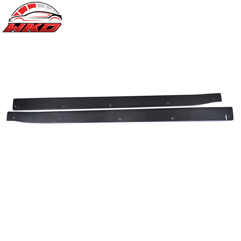 Fits 10-13 Infiniti G37 Sedan JC Style 2PCS Side Skirts Panel Matte Carbon Fiber